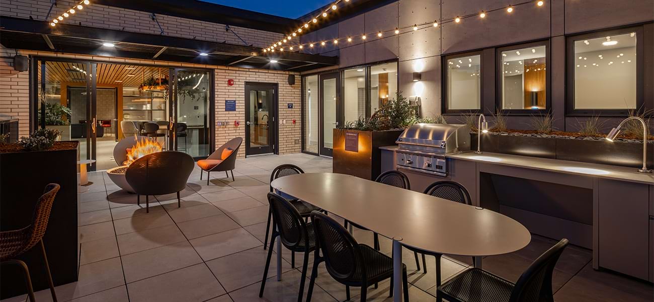 Resident kitchen with modern fixtures kitchen with ample counter-space and modern appliances
